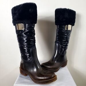 Gianmarco Lorenzi snow boot, with nylon and fur padding made in Italy